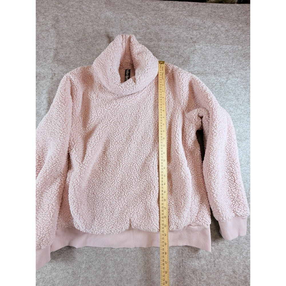 Lukka Lux Womens Pink Sherpa Fleece Pullover Turtleneck Sweater Size Large - Picture 6 of 12